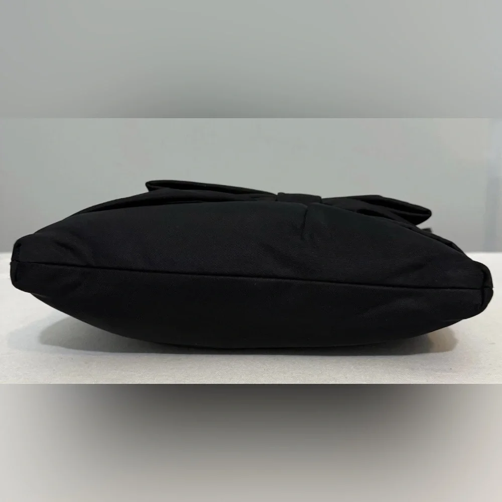 Kate Spade Have Courage Shoulder Bag Black Nylon Bow PXRU2267